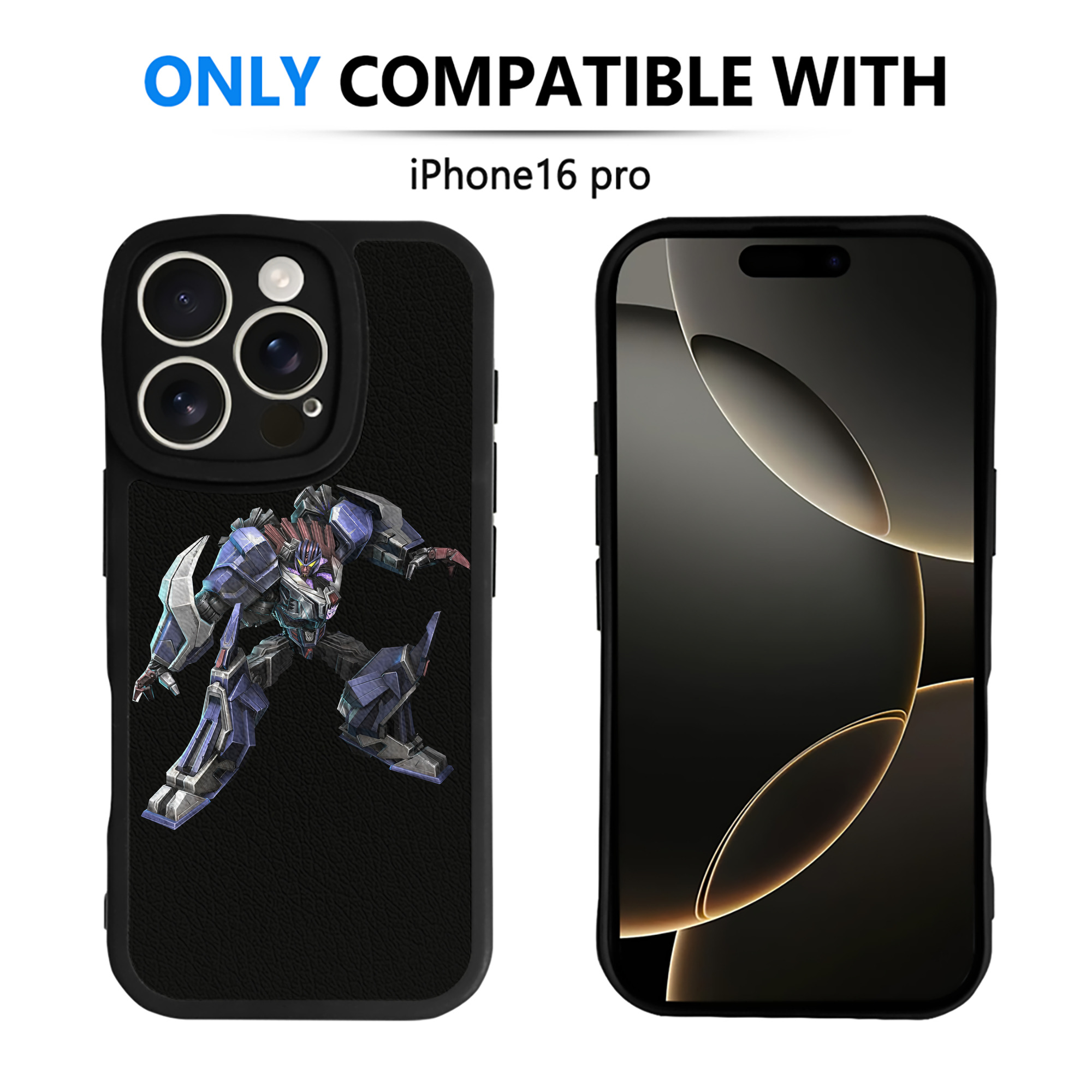 （画像用） Transformers トランスフォーマー 【iPhone 16シリーズ対応】シリコンスマホケース（レザー調） 材質：シリコン